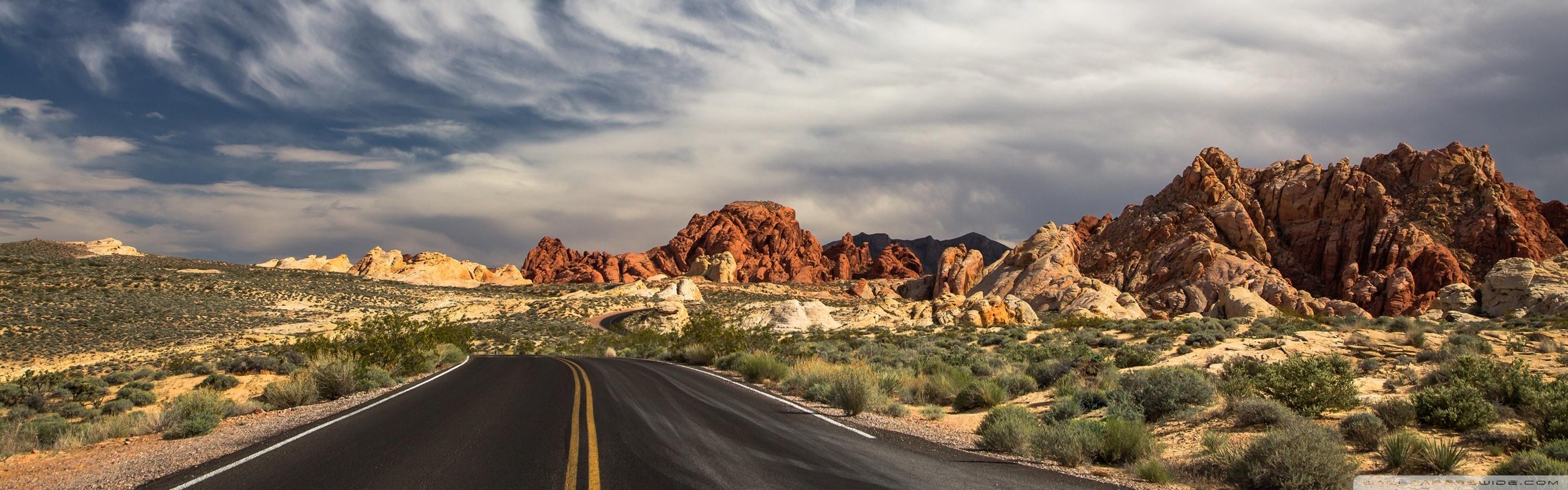 2880x900 Valley Of Fire Wallpaper 2880x
