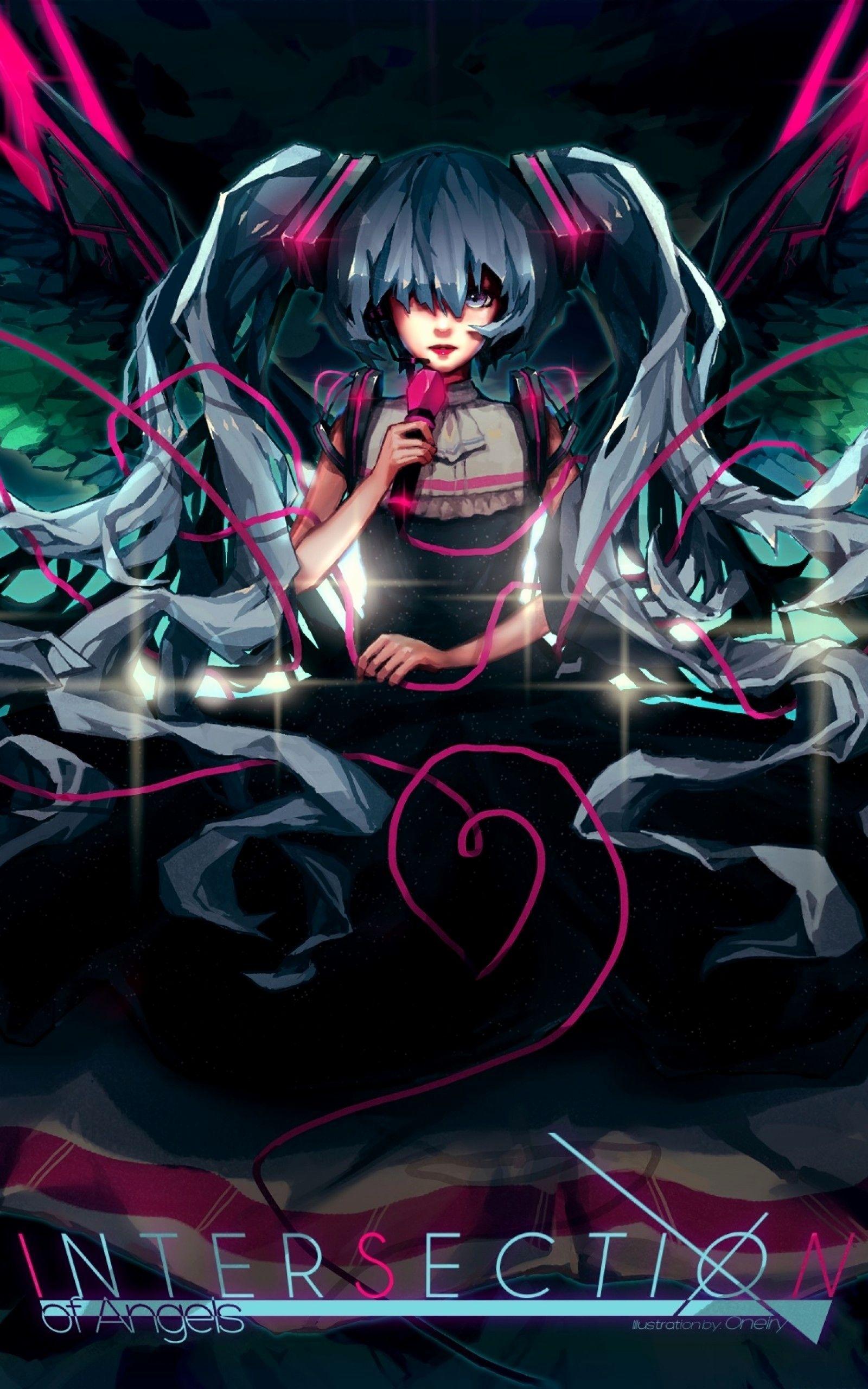 1600x2560 Hatsune Miku Wallpaper Phone Inspirational Download 1600x2560 Hatsune Miku Dark theme Twintails Vocaloid Wallpaper for Google Nexus 10 Ideas of The Hudson