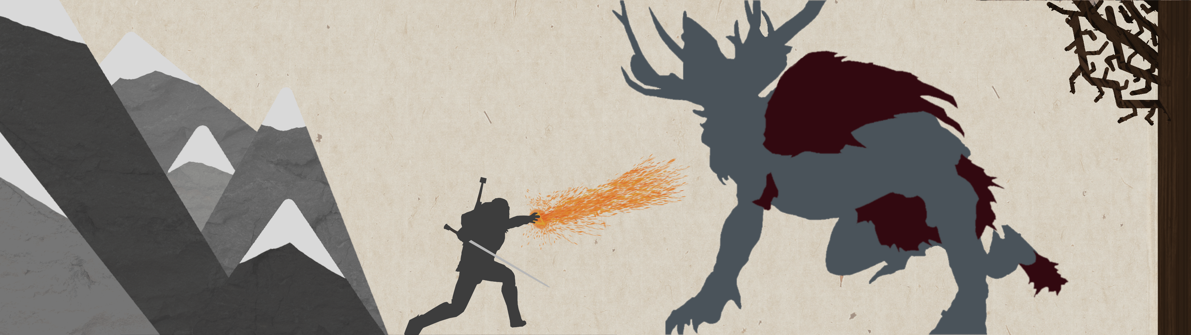 3840x1080 Homemade The Witcher Dual Monitor wallpaper