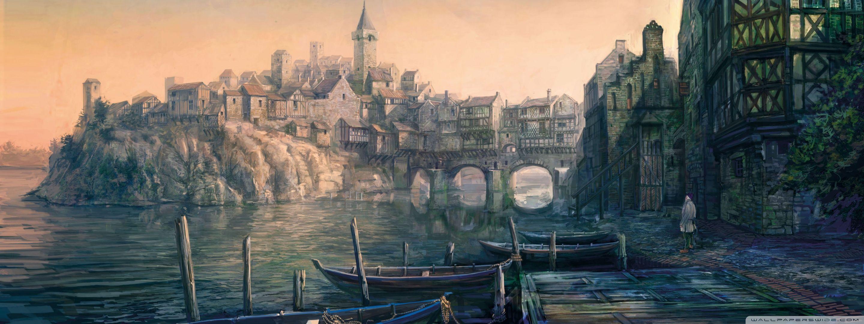 2880x1080 The Witcher 3 Wild Hunt Harbour Ultra HD Desktop Background Wallpaper for 4K UHD TV : Widescreen & UltraWide Desktop & Laptop : Multi Display, Dual Monitor : Tablet