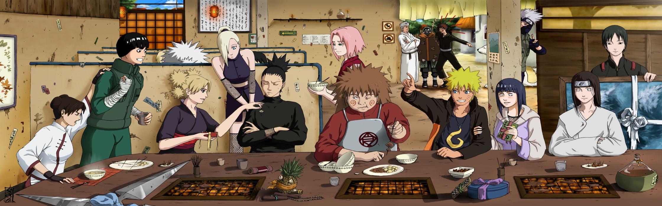 2240x700 Haruno sakura temari naruto shippuden shikamaru nara hyuuga hinata rock lee hyuuga neji choji akimichi tenten naruto uzumaki jiraiya aburame shino kiba inuzuka wallpaperx1200