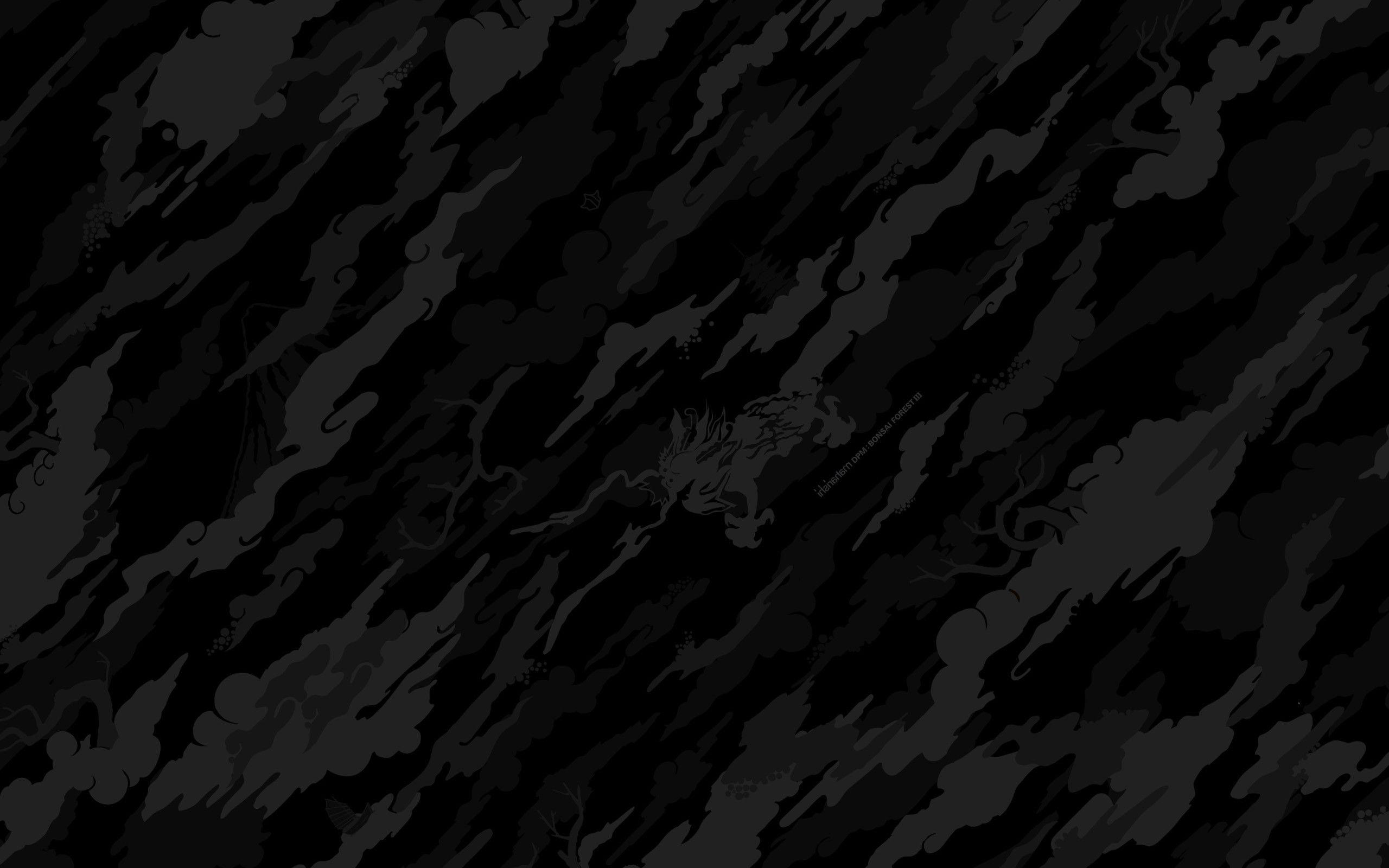 2560x1600 Black and White Camo