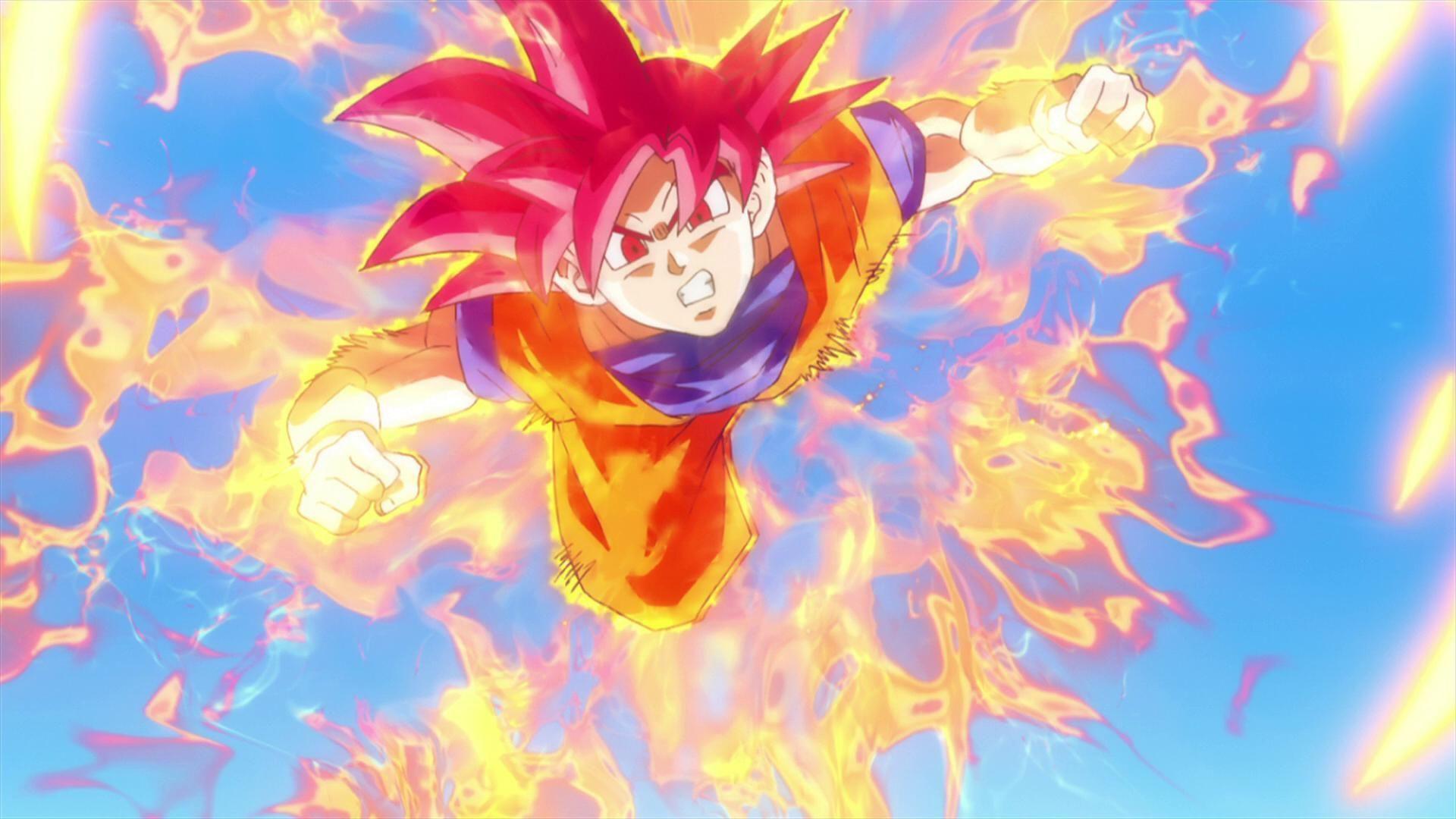 1920x1080 Goku Super Saiyan God 1080p Hình nền.  Ngọc rồng.  Rồng