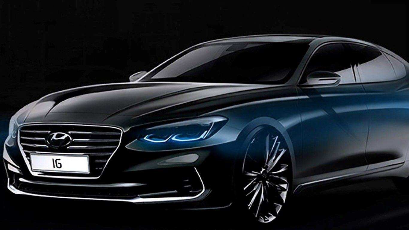 1366x768 Superb Hyundai Azera Black Car