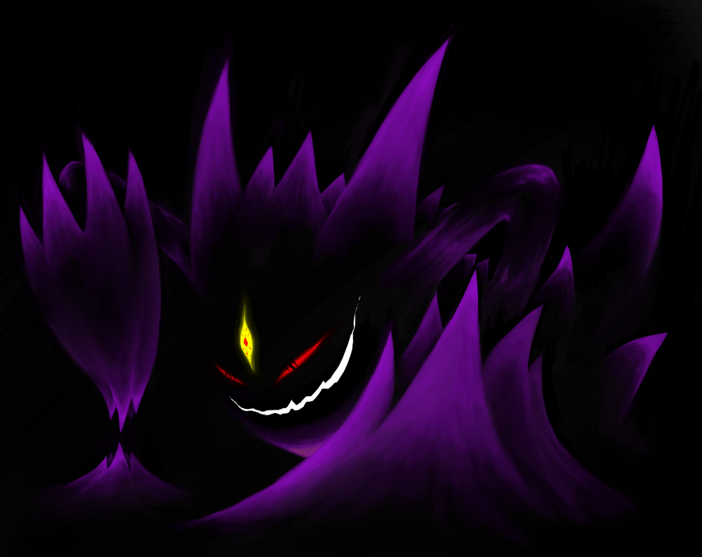 Mega Gengar Wallpapers Top Free Mega Gengar Backgrounds Wallpaperaccess