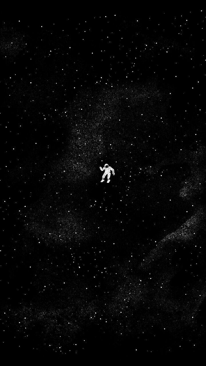 720x1280 Lonely•. Ilustração de astronauta, Walpapers pretos, Planos de fundo