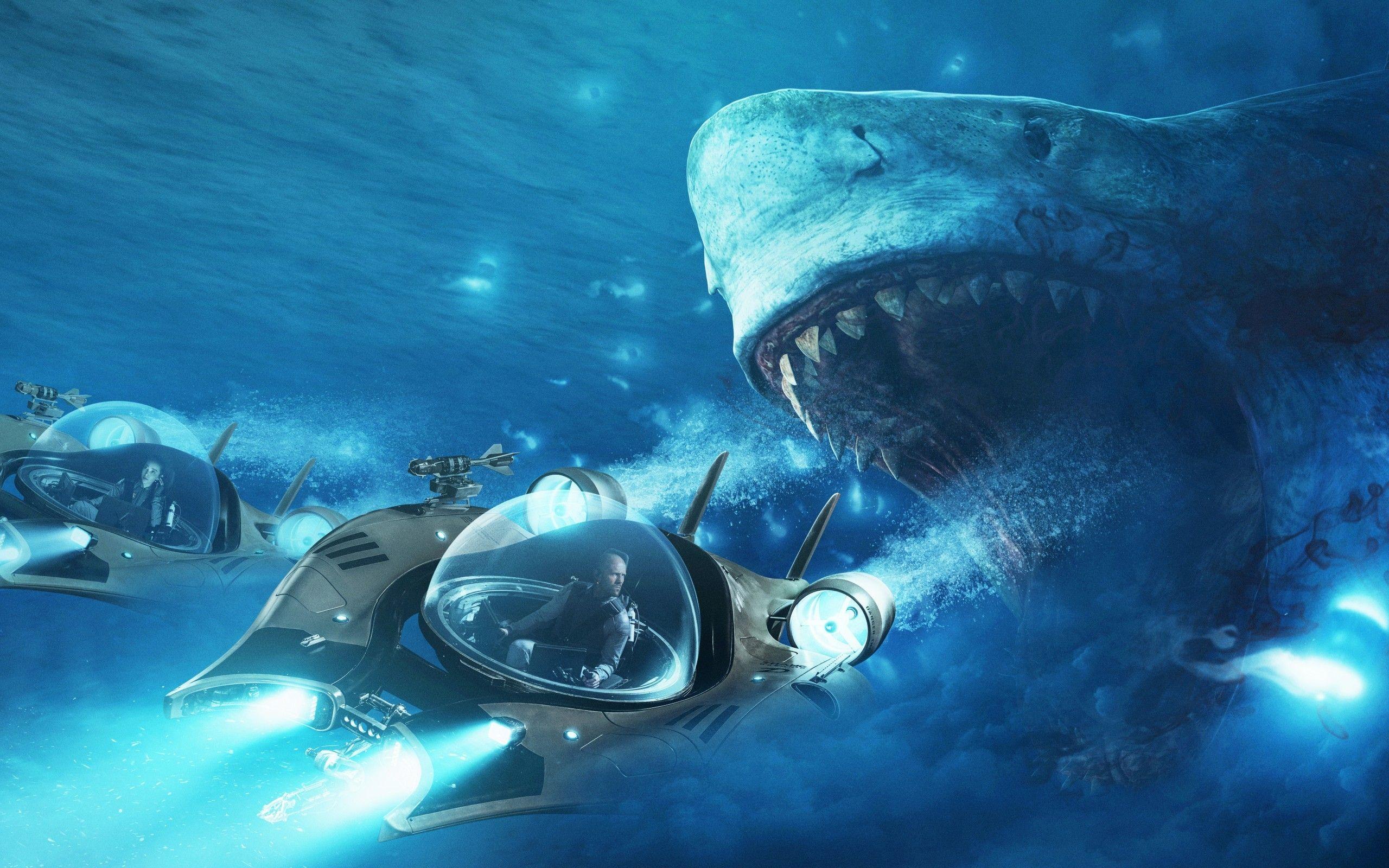 2560x1600 Download 2560x1600 The Meg Jason Statham, Shark Attack, Underwater Wallpaper for MacBook Pro 13 inch