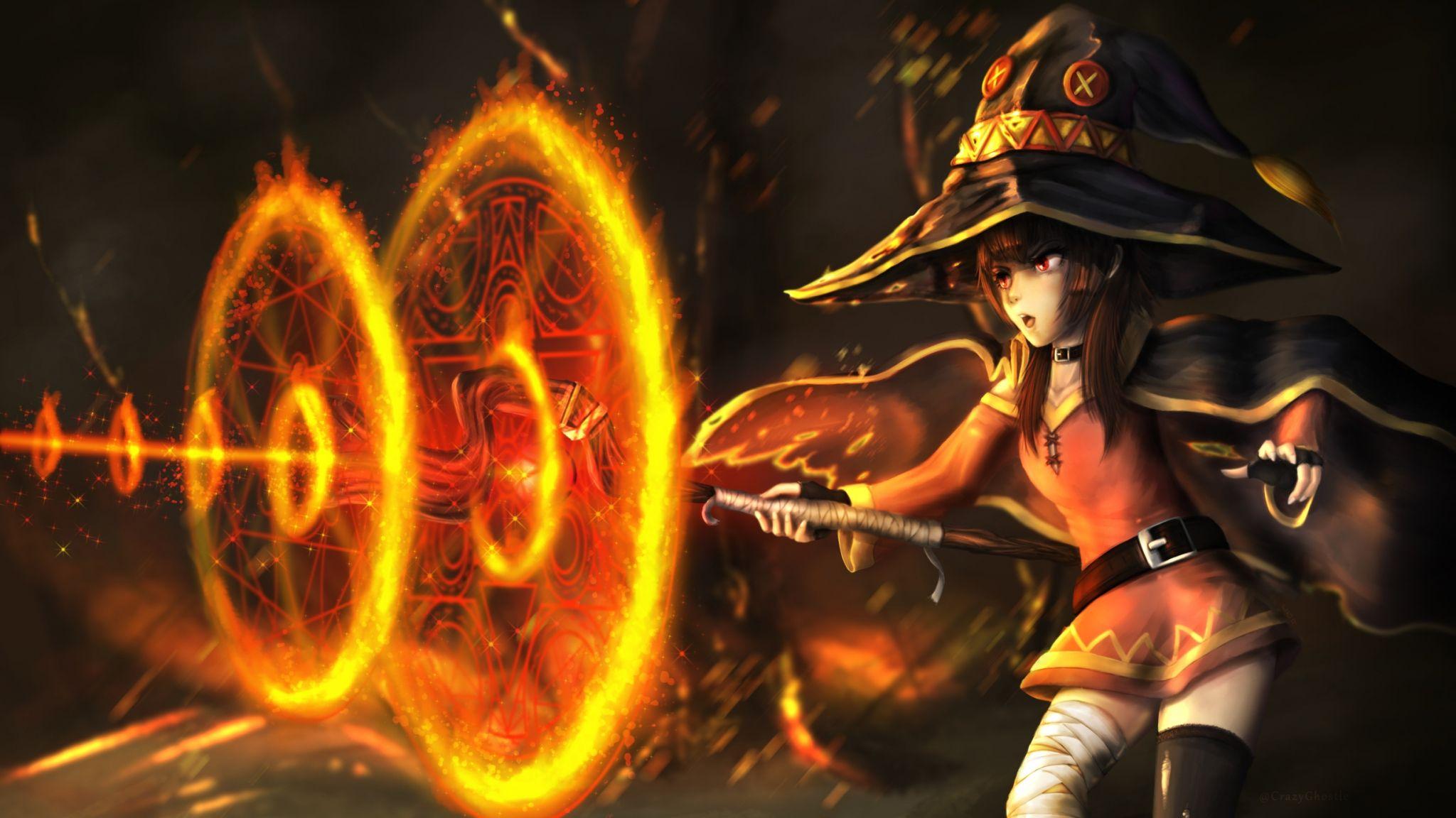 2048x1152 Desktop Wallpaper Megumin Of Konosuba, Anime, HD Image, Picture, Background, 0zrng1