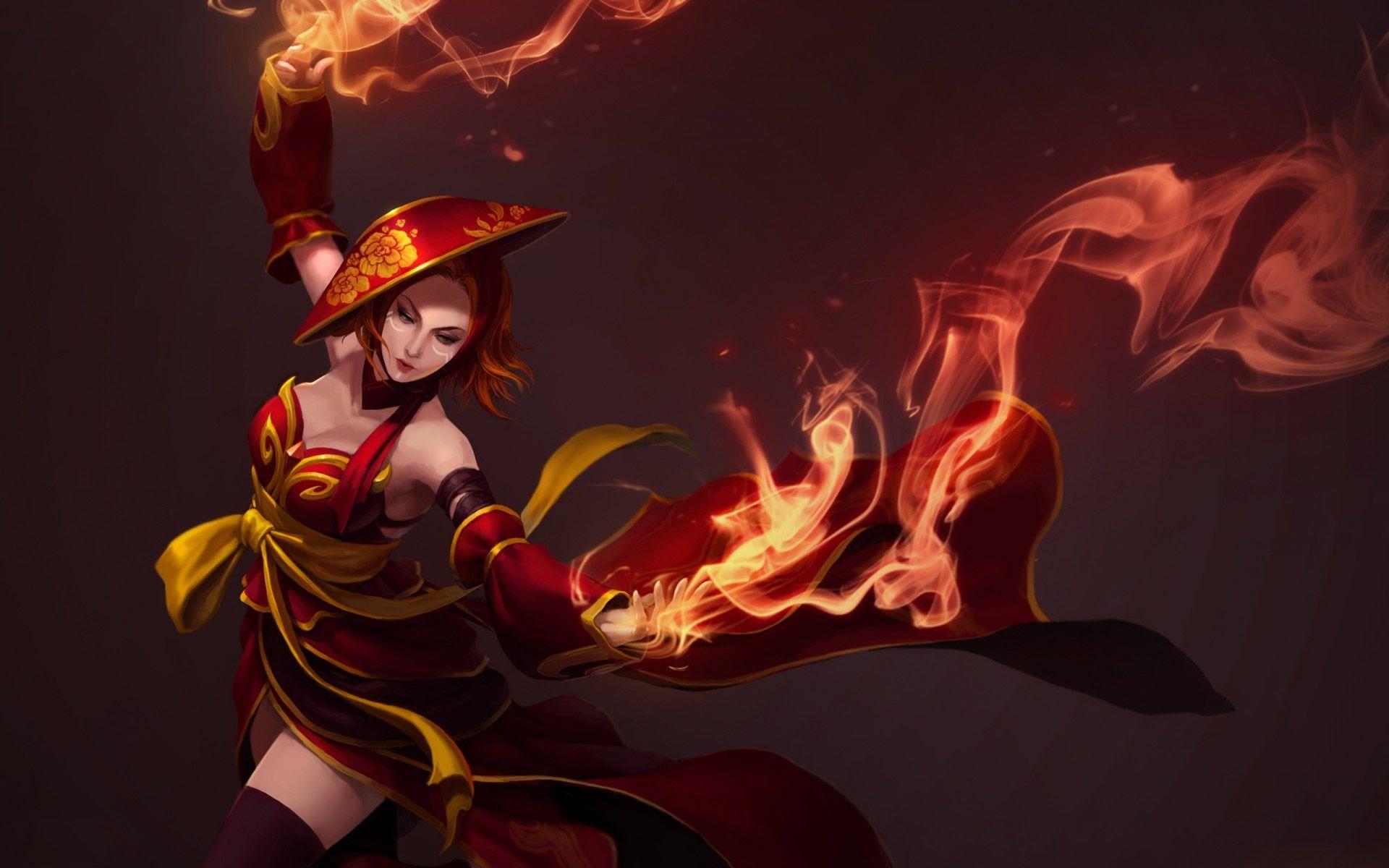 1920x1200 Dota 2 Hero Lina Inverse Slayer Beauty Costume (1920×1200)