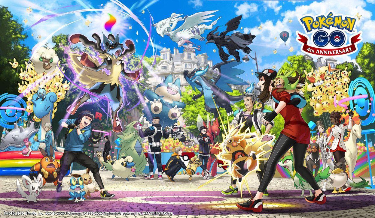 1248x727 Mega Evolution and Gen 6 starters featured in 4th Anniversary promo poster. Pokemon GO Hub
