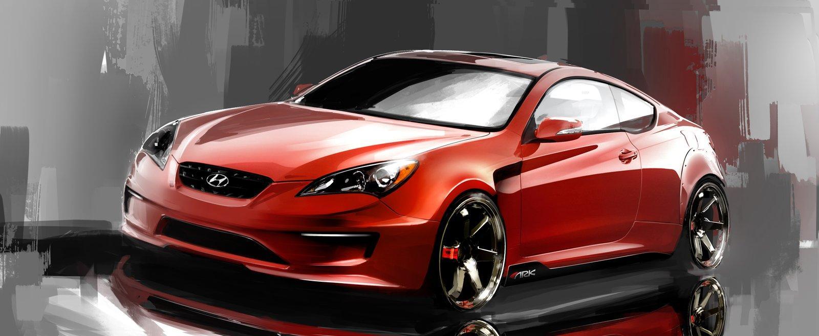 1600x656 Hyundai Genesis Coupe 3.8L by ARK wallpaper Power Girl