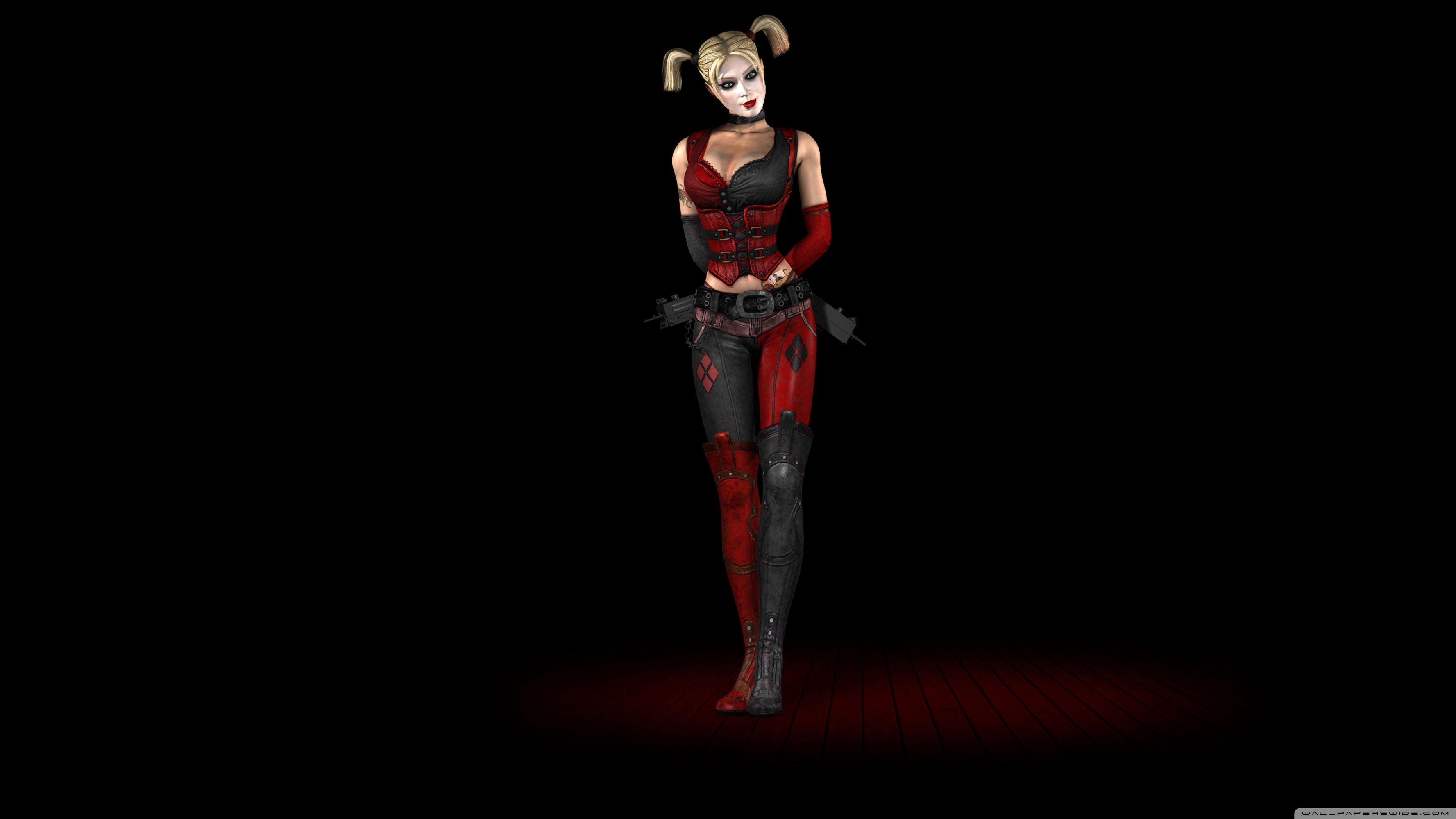 3554x1999 Harley Quinn Batman Arkham City Ultra HD Desktop Background Wallpaper for 4K UHD TV : Tablet