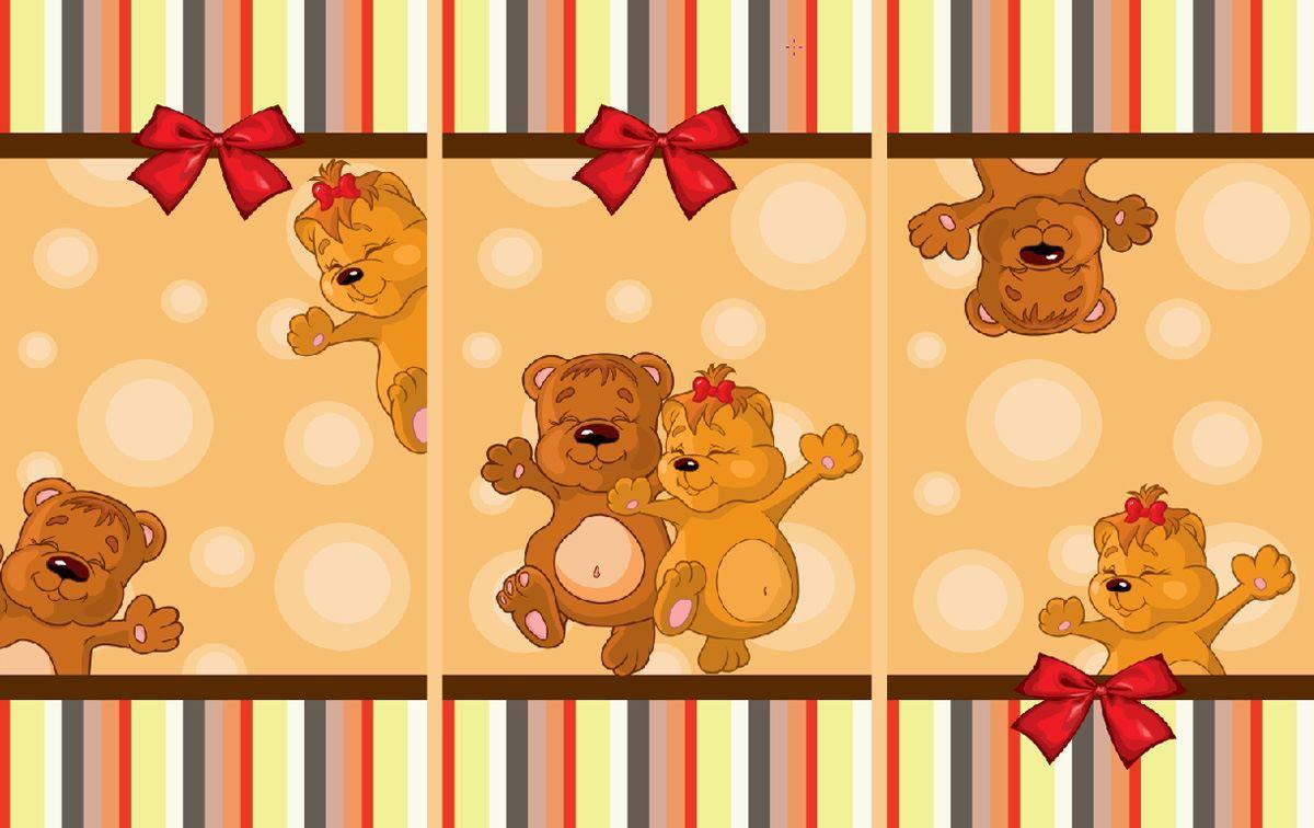 1200x756 Wallpaper mural Bears painted with stripes decor in 2 colors
