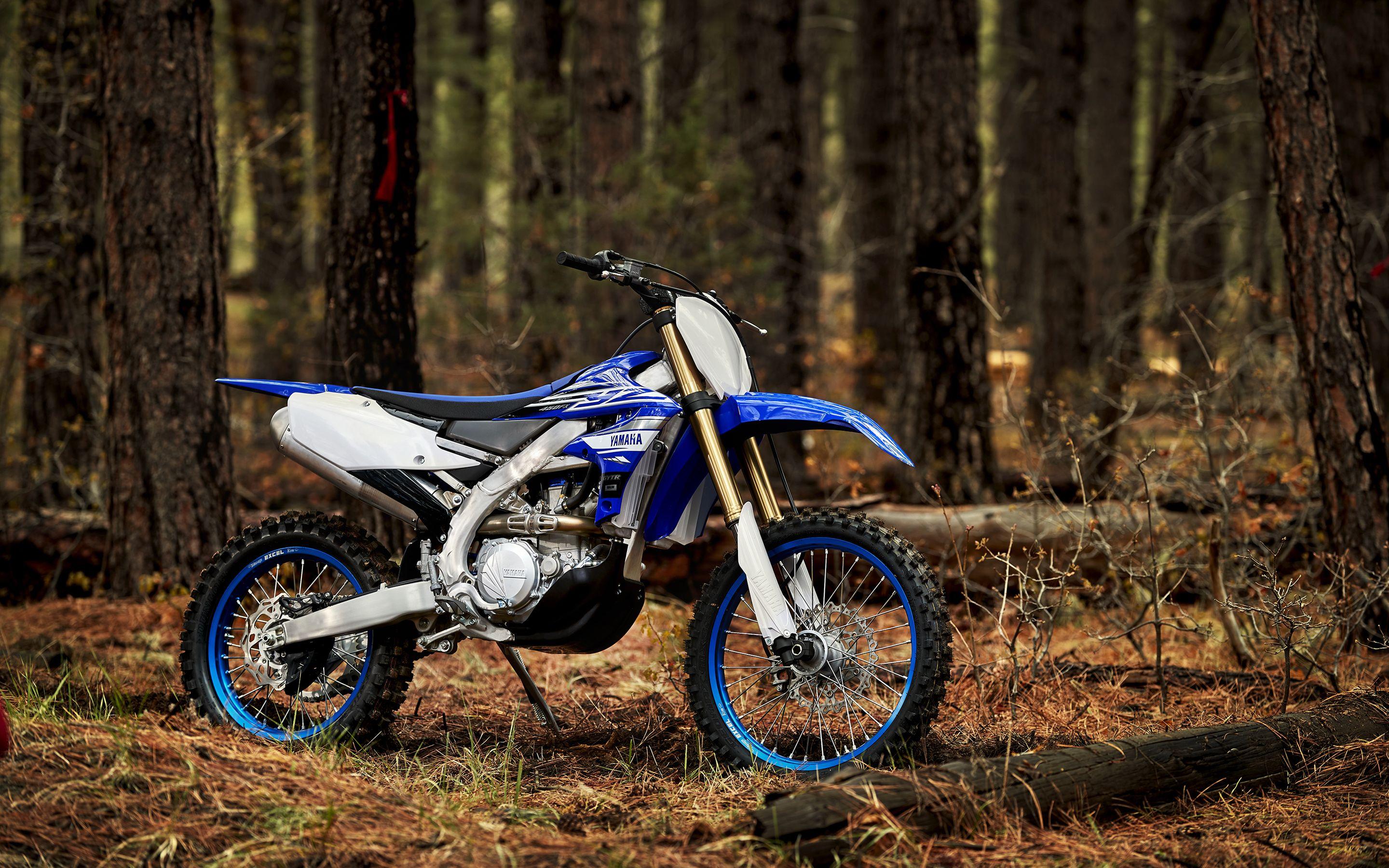 2880x1800 Download wallpaper Yamaha YZ offroad, 2018 bikes, motocross, forest, extreme, Yamaha for desktop with resolution 2880x1800. High Quality HD picture wallpaper