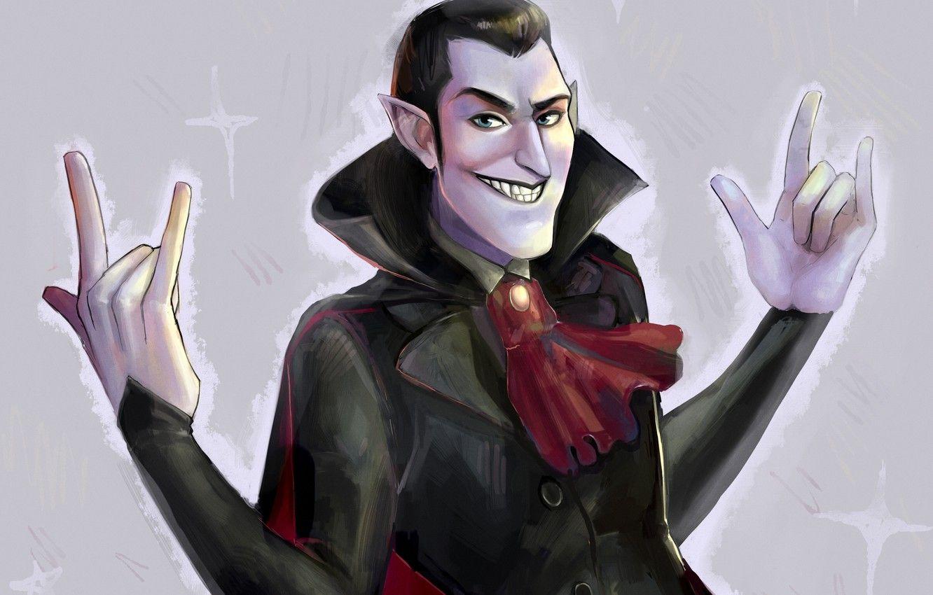 1332x850 Wallpaper art, vampire, male, Dracula, Zapekanka's, Count Dracula, Monsters on vacation, Hotel Transylvania image for desktop, section фильмы