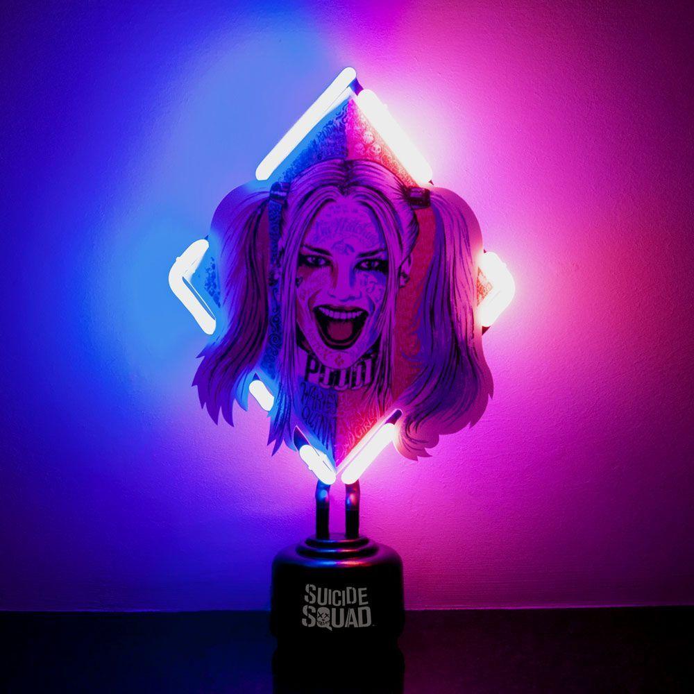 1000x1000 Suicide Squad Harley Quinn Neon Light licensed DC Comics Table Light
