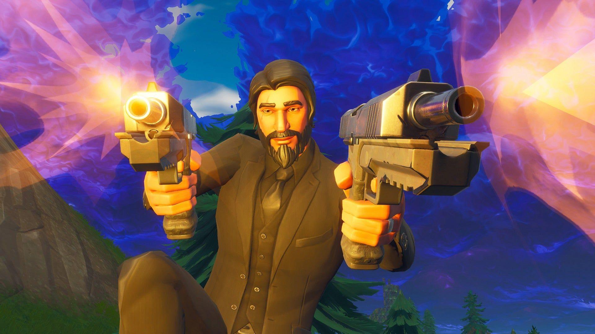 1920x1080 John Wick double barrel wallpaper these are made on the PS4 using nothing but replay mode and the camera angles within that mode
