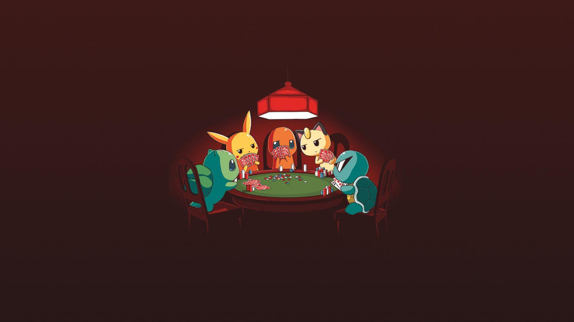1920x1080 Made a wallpaper out of that Pokemon poker picture: wallpaper
