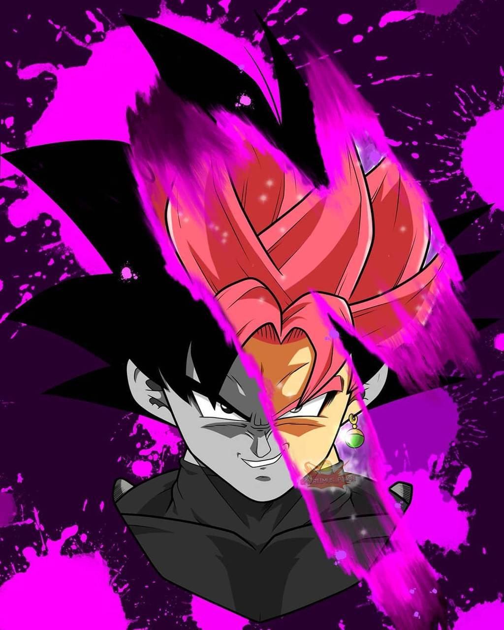 1024x1280 Goku Black wallpaper