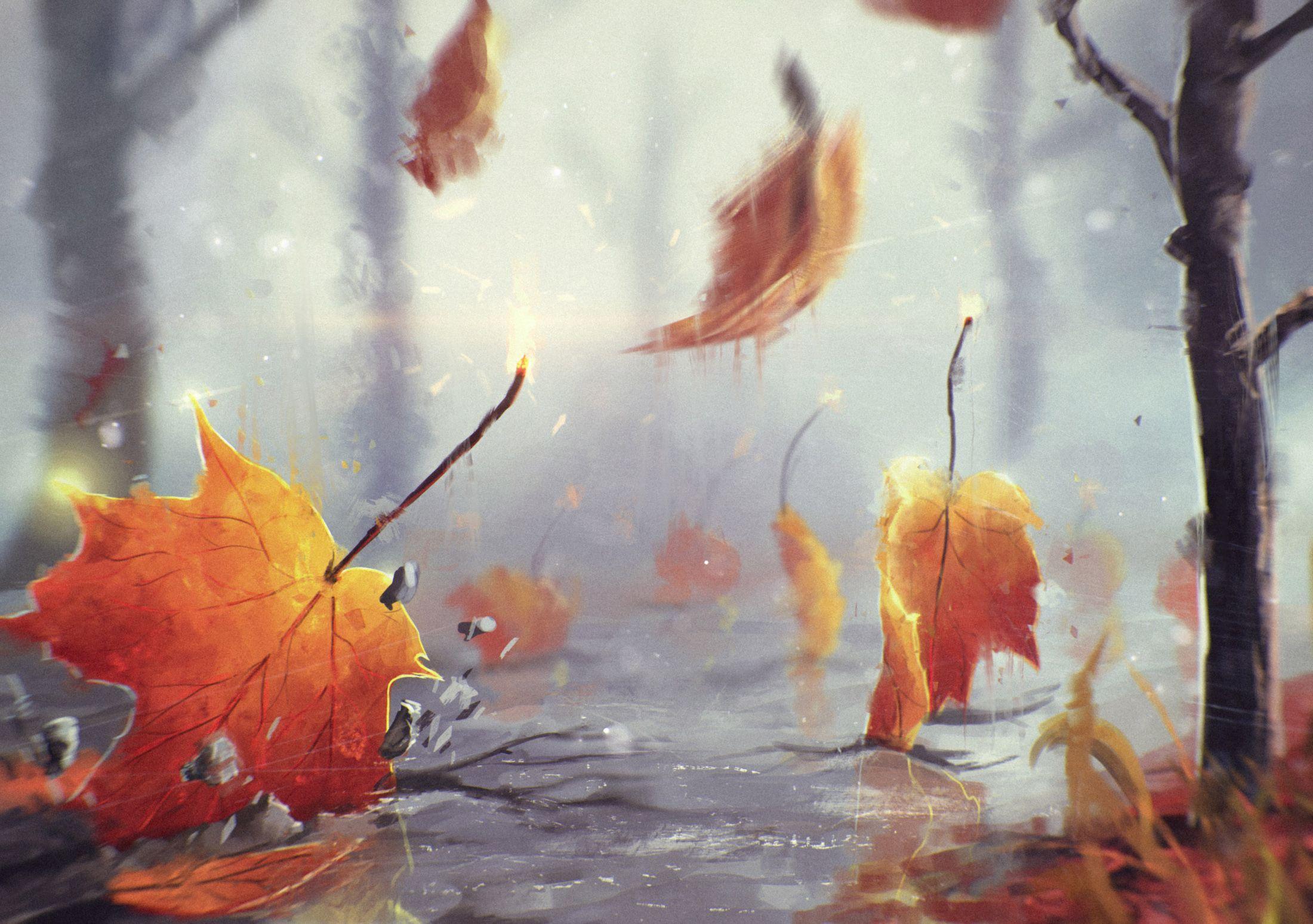 2200x1548 Photo Foliage Nature Closeup Painting Art 2200x1548