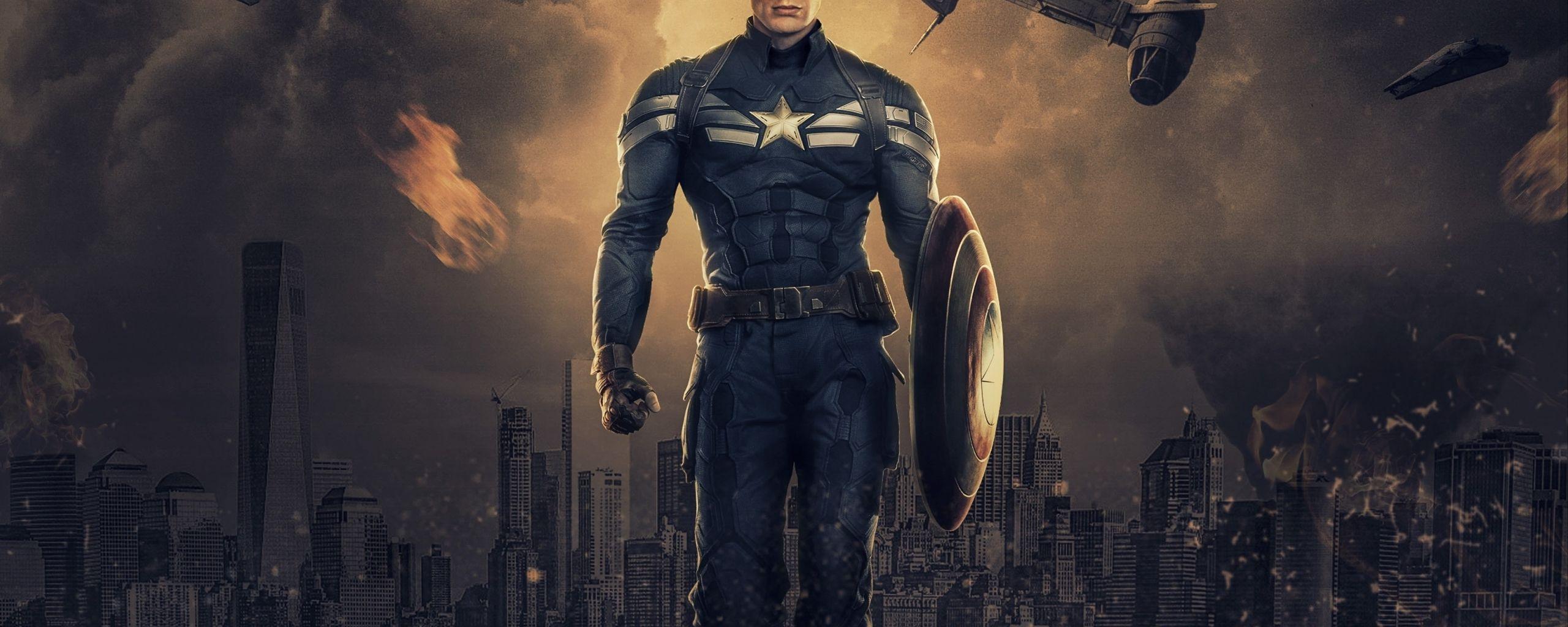 2560x1024 Download 2560x1024 wallpaper captain america, chris evans, marvel comics, art, dual wide, wide 21: widescreen, 2560x1024 HD image, background, 21534