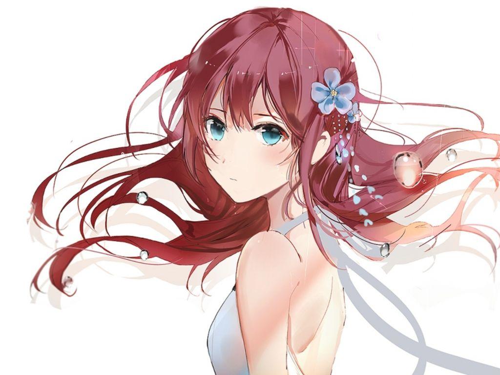 1024x768 Desktop wallpaper blue eye, anime girl, beautiful, HD image, picture, background, 77443e