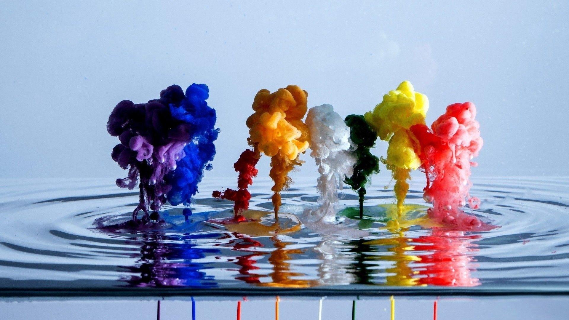 1920x1080 Download 1920x1080 Colorful Explosion, Water, Paint Wallpaper for Widescreen