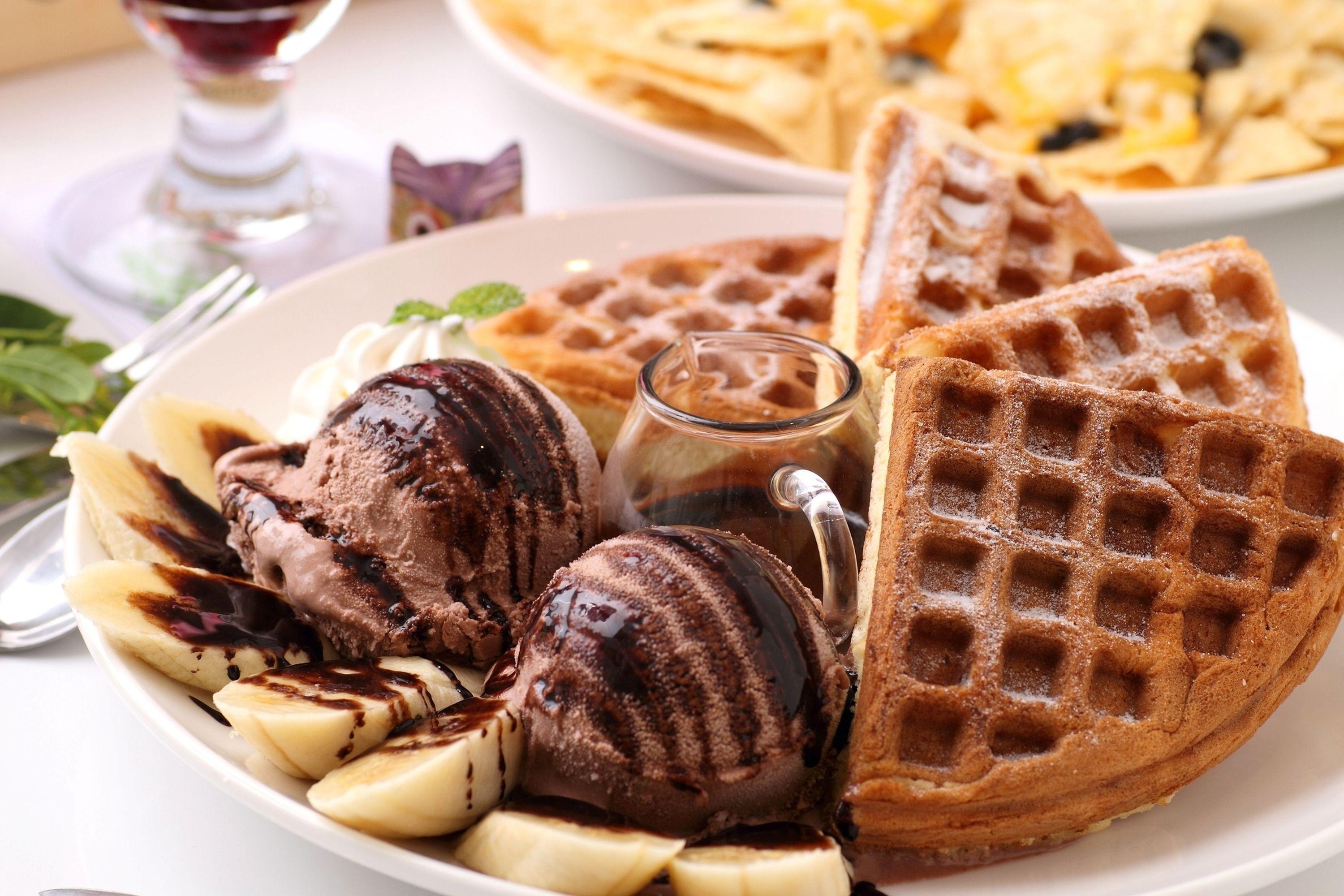 3000x2000 Waffle wallpaper, Food, HQ Waffle pictureK Wallpaper 2019