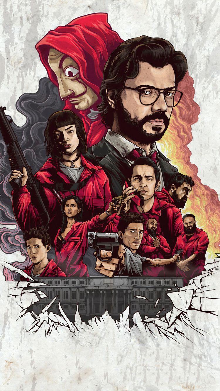750x1334 4k Money Heist Netflix 2019 iPhone iPhone 6S, iPhone 7 HD 4k Wallpaper, Image, Background, Photo and Picture