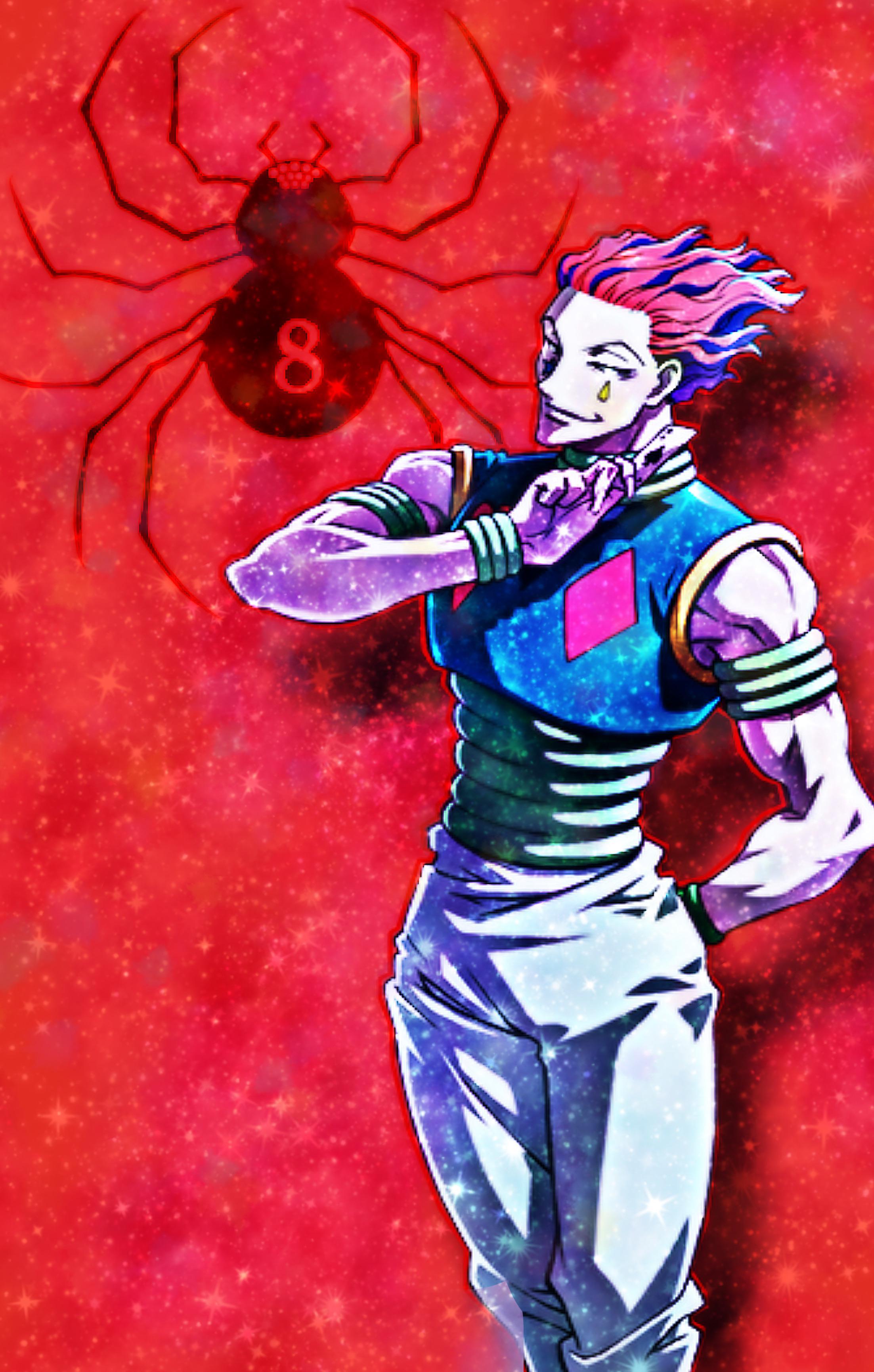 2205x3459 Made a pretty good hisoka wallpaper : r