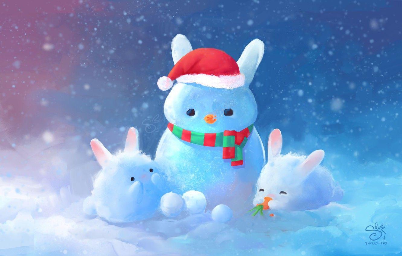 Winter Bunny Wallpapers Top Free Winter Bunny Backgrounds Wallpaperaccess