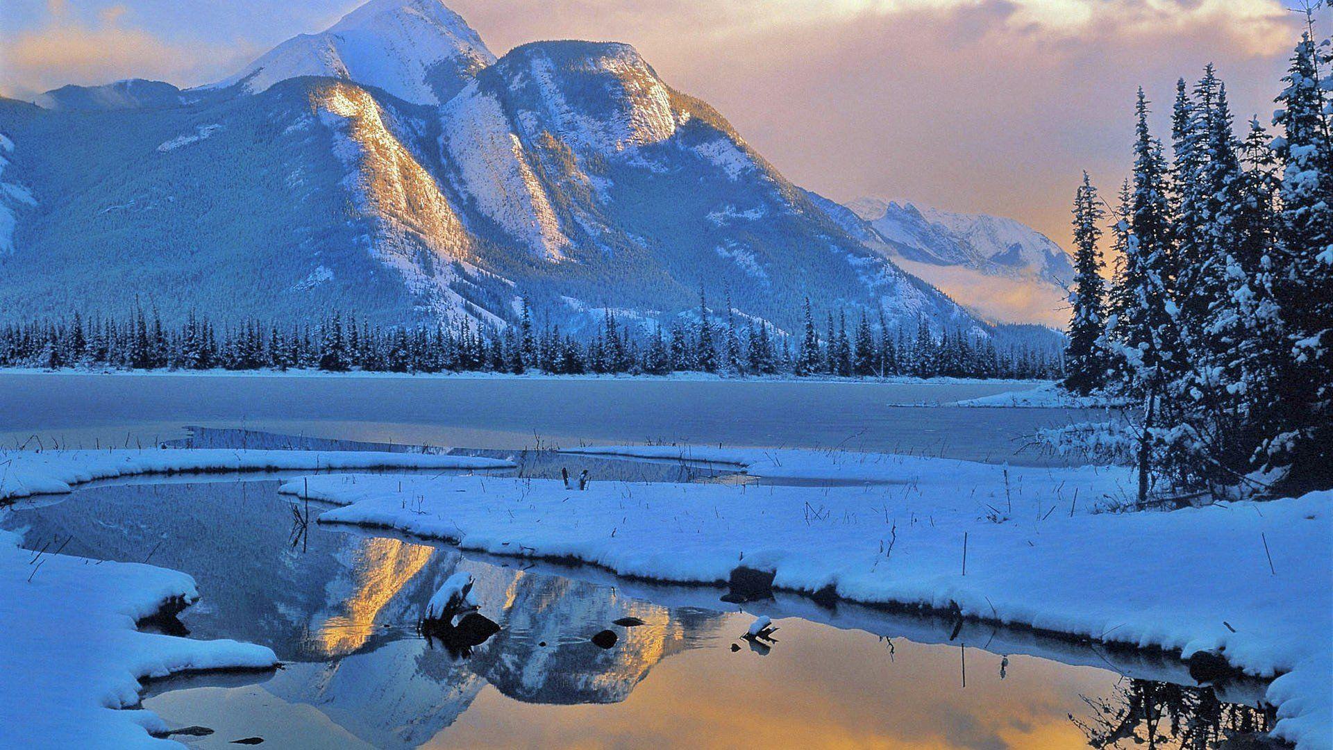 1920x1080 Núi phong cảnh thiên nhiên mùa đông Canada đất hình nền.  1920x1080.  310380
