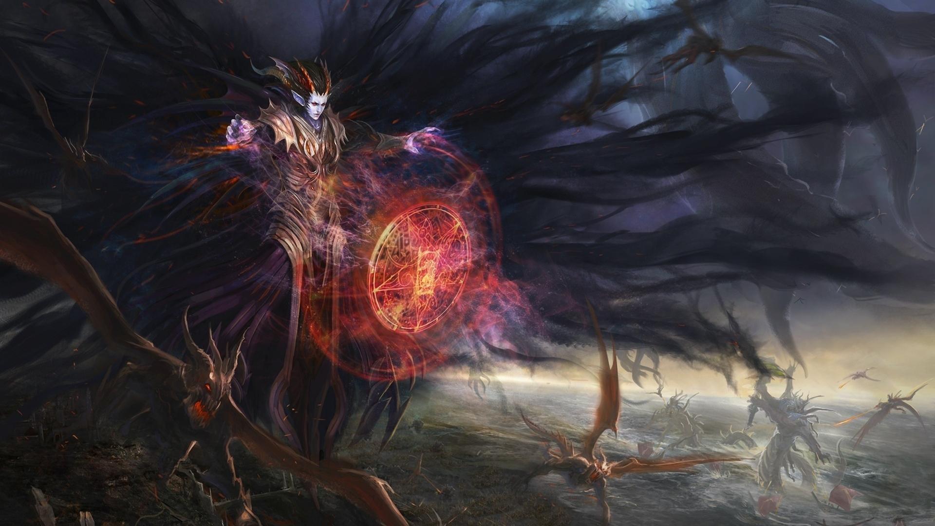 1920x1080 Fantasy art artwork dark elf wallpaper