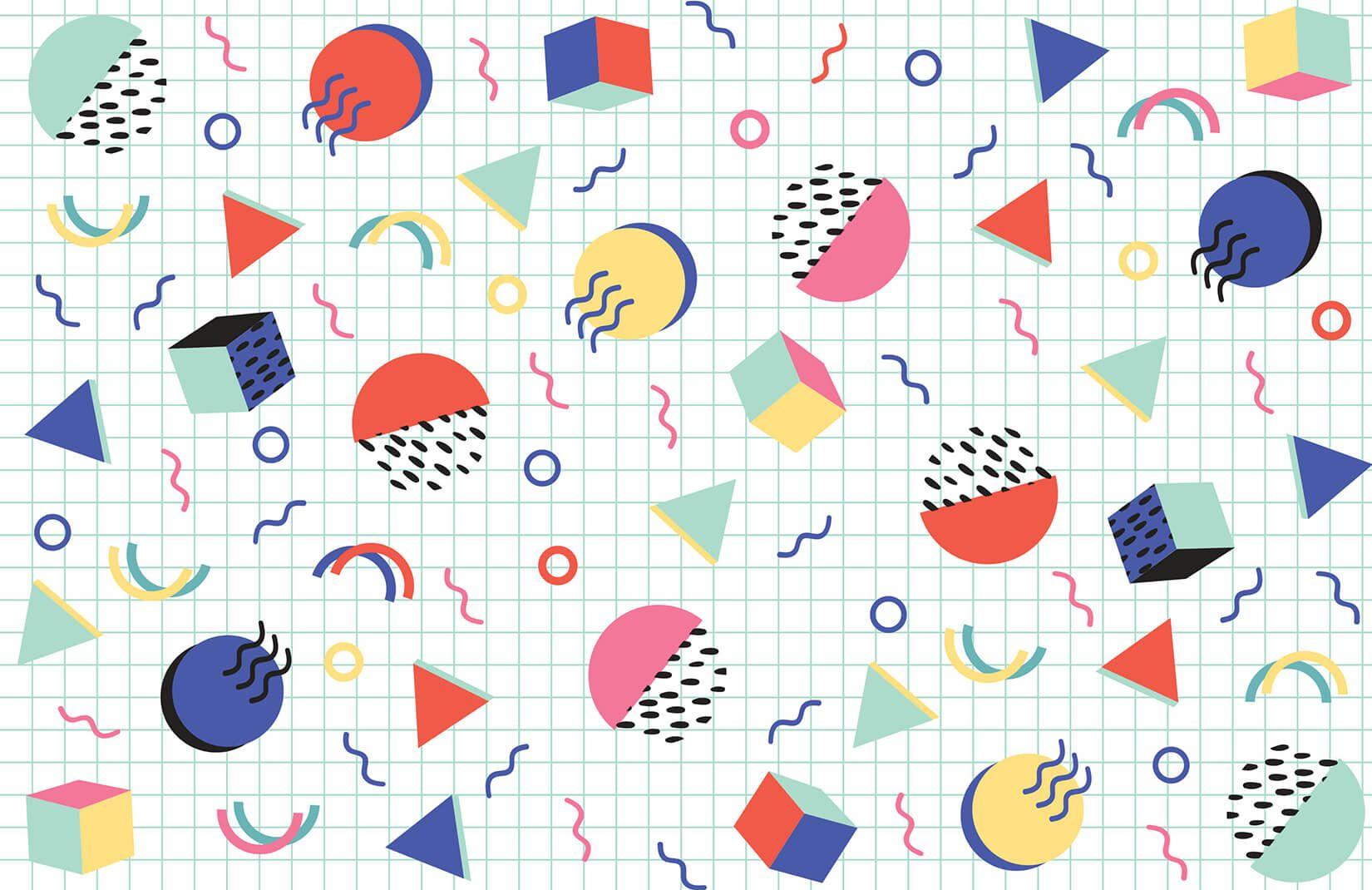 90s small geometric shapes wallpaper 90s small geometric shapes wallpaper