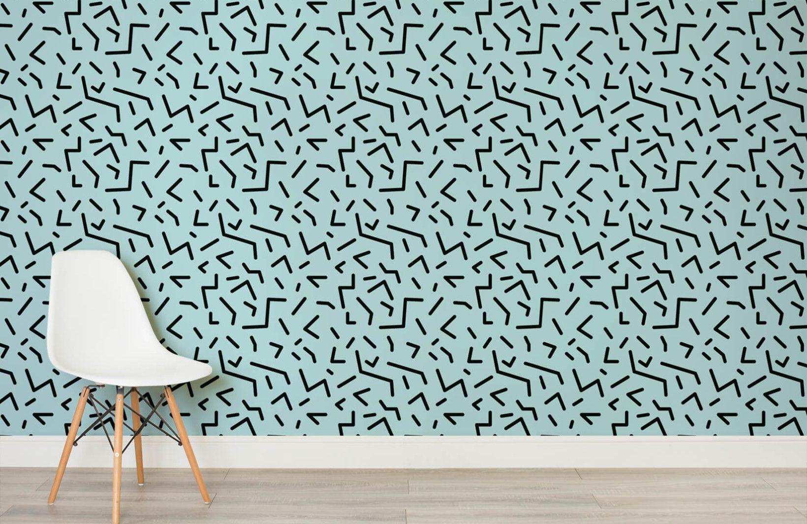 90s small geometric shapes wallpaper