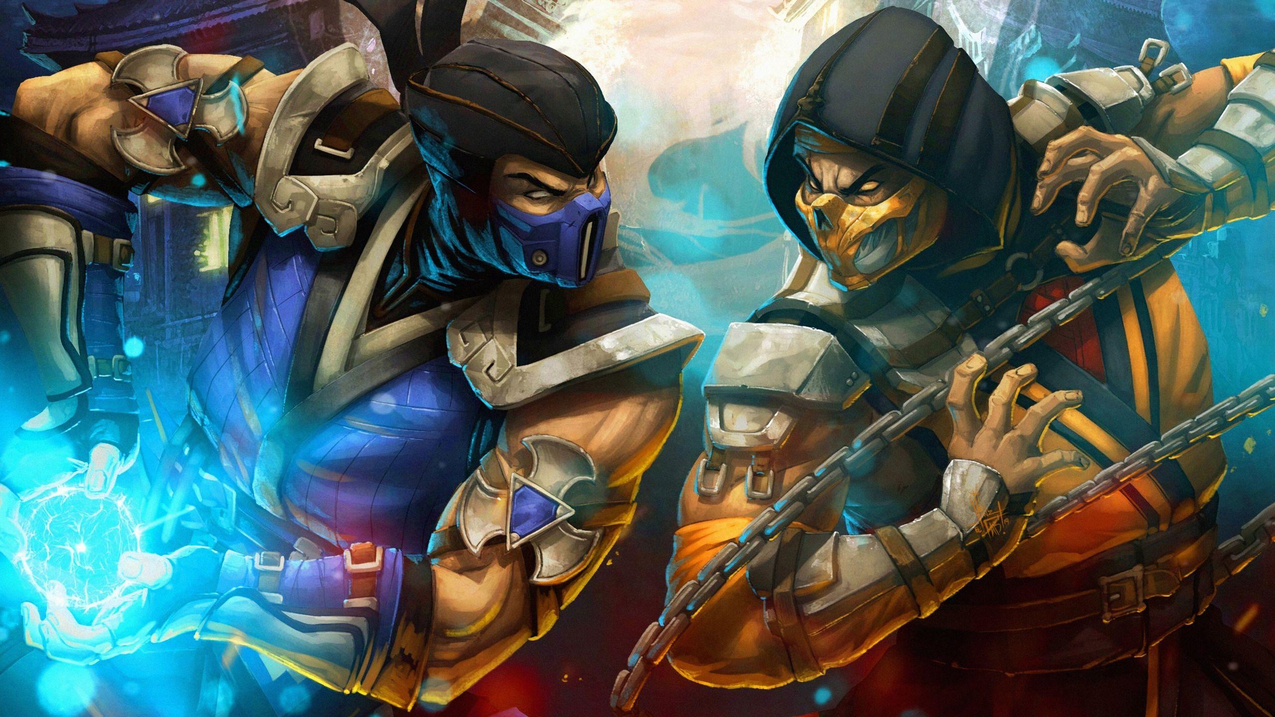 2560x1440 Mortal Kombat Subzero vs Scorpion Wallpaper 4k Ultra HD