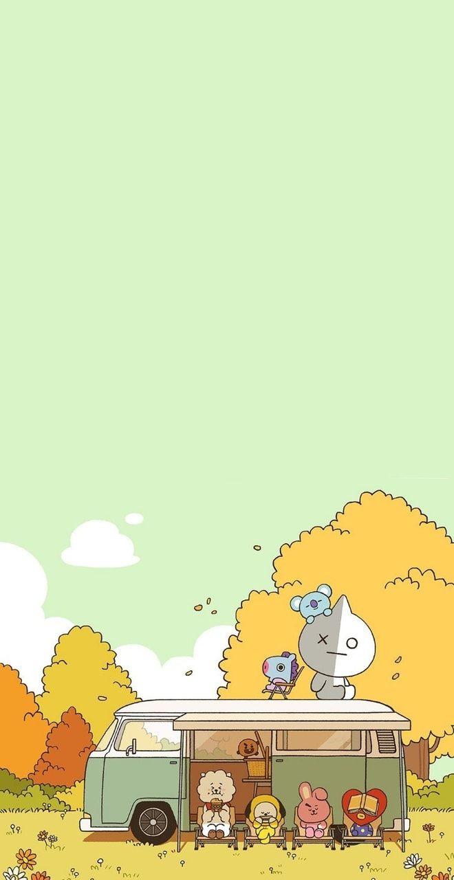 660x1280 BT21 Autumn wallpaper ♡ discovered
