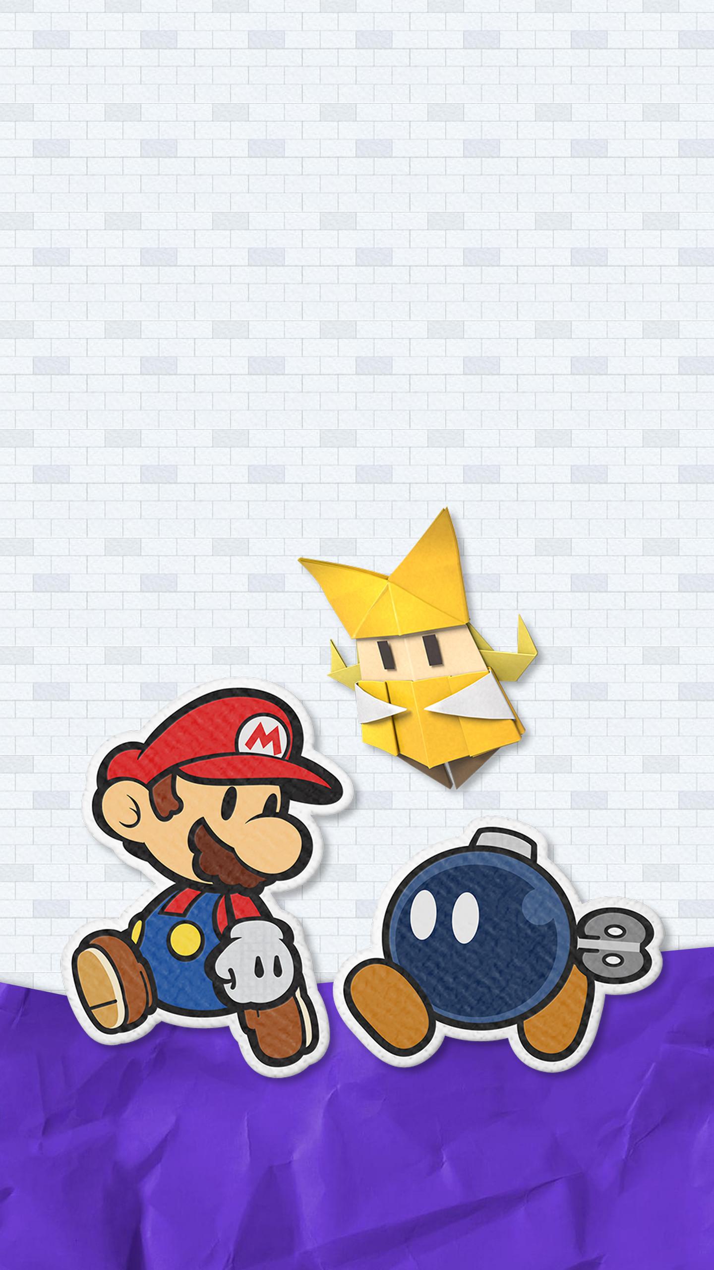 1440x2560 Paper Mario the Origami King Team Wallpaper. Cat with Monocle