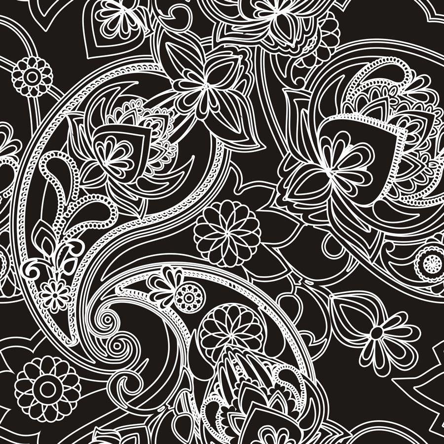 Black and White Paisley Wallpapers - Top Free Black and White Paisley