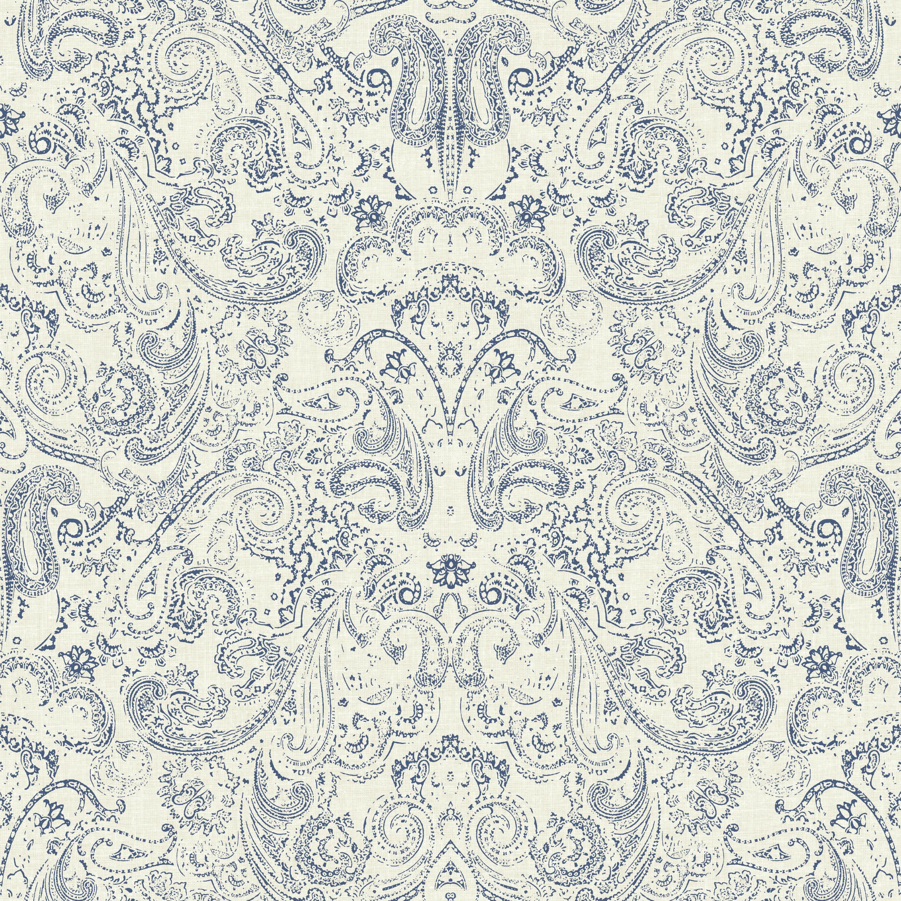 3000x3000 Zendha: Black And White Paisley Wallpaper