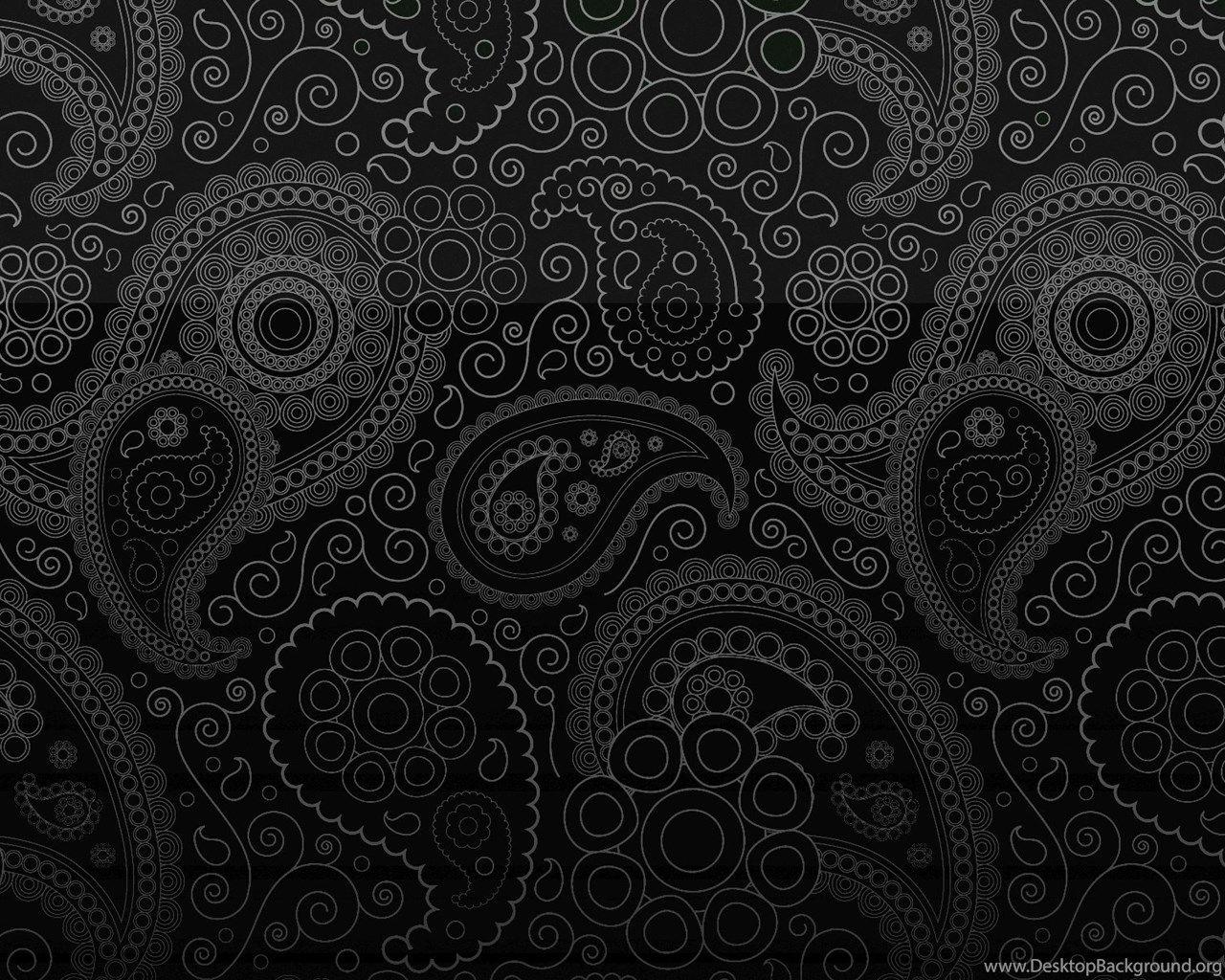 1280x1024 Android black paisley wallpaper