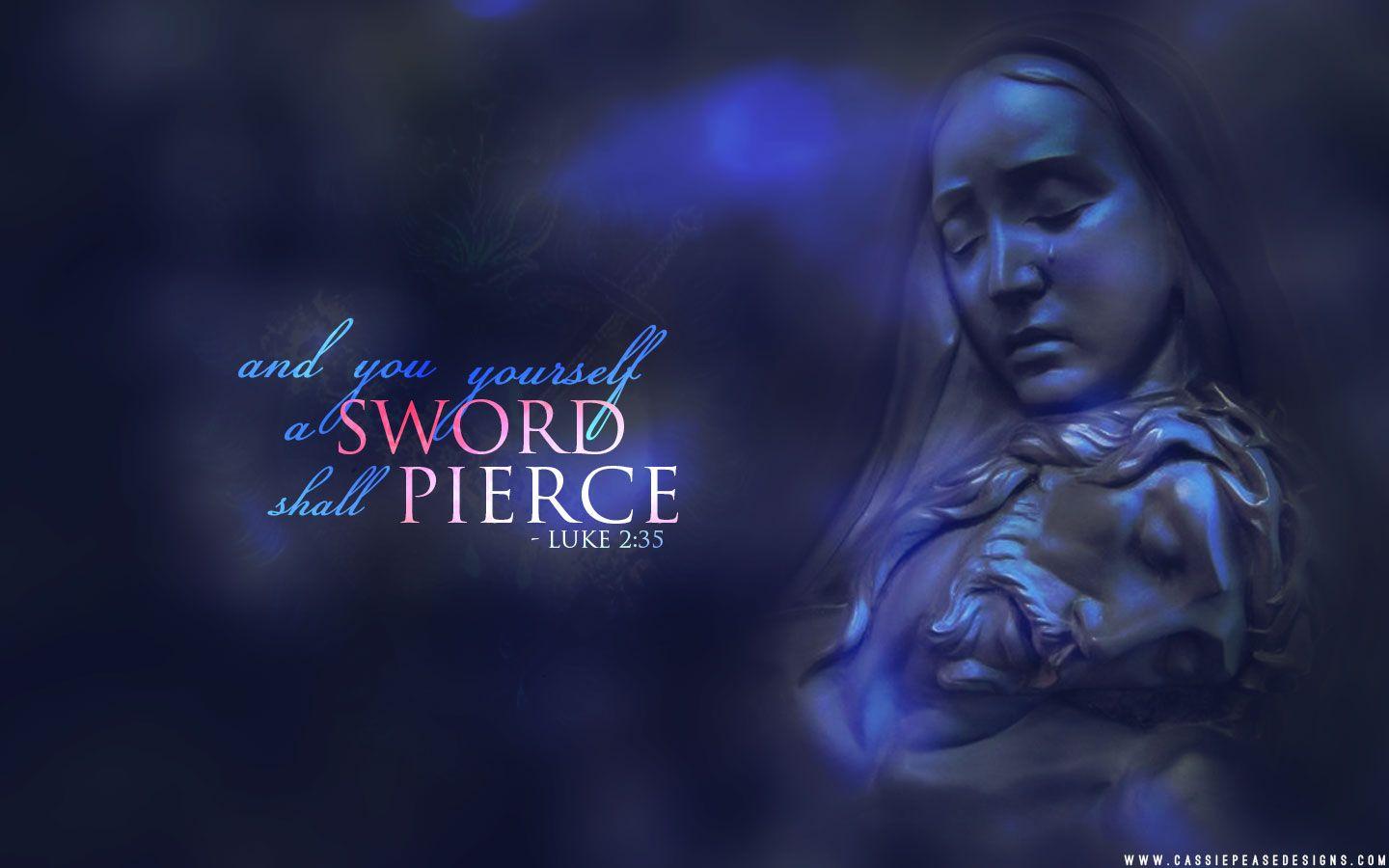 1440x900 Our Lady of Sorrows Desktop Wallpaper. Cassie Pease Designs