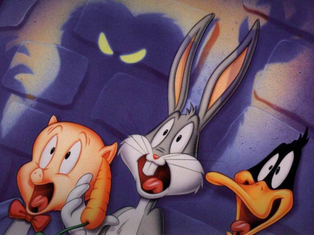 1024x768 Bugs Bunny Daffy Duck and Porky Pig Cartoon Background for iPad mini 3