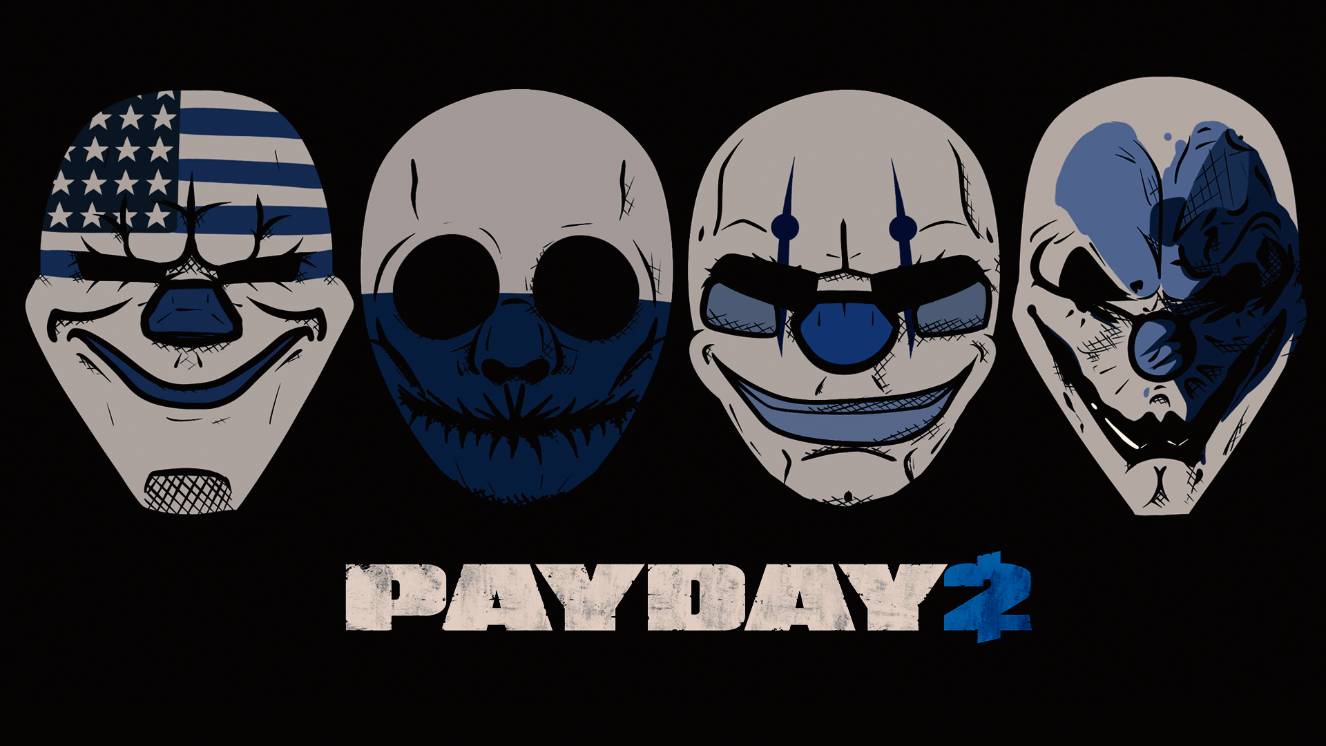 1920x1080 Payday 2 Masks Wallpaper. I Took Masks Created By U BurninTaco. I Hope You Like It!