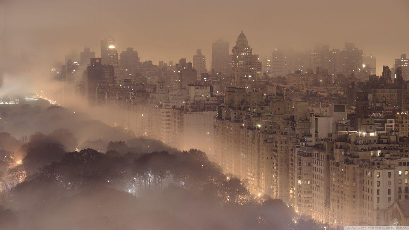 1366x768 Foggy Wallpaper