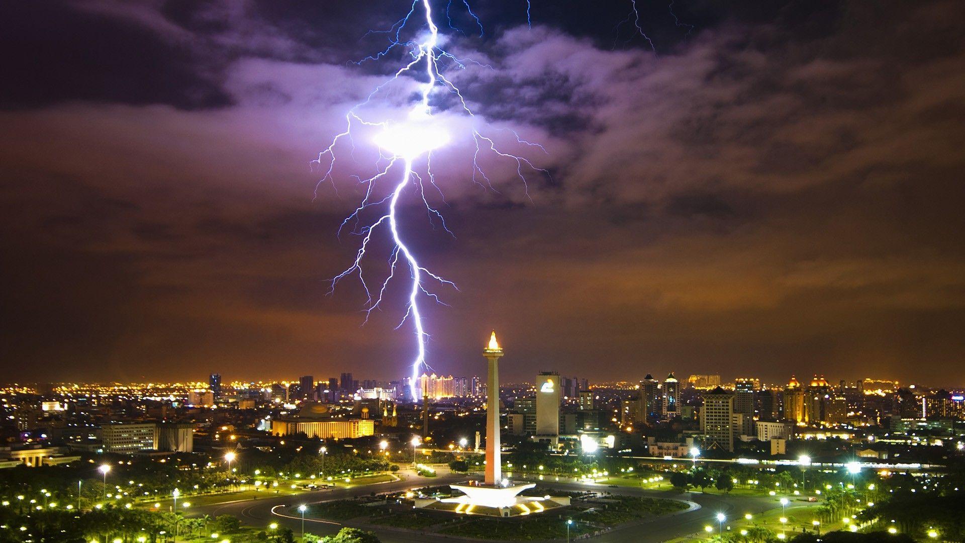 1920x1080 clouds java Indonesia lightning. Lightning photo, Jakarta, Lightning