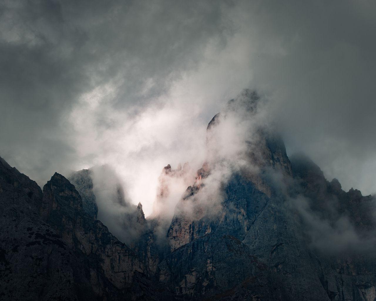 1280x1024 Mountains Fog Winter Morning 1280x1024 Resolution HD 4k Wallpaper, Image, Background, Photo and Picture