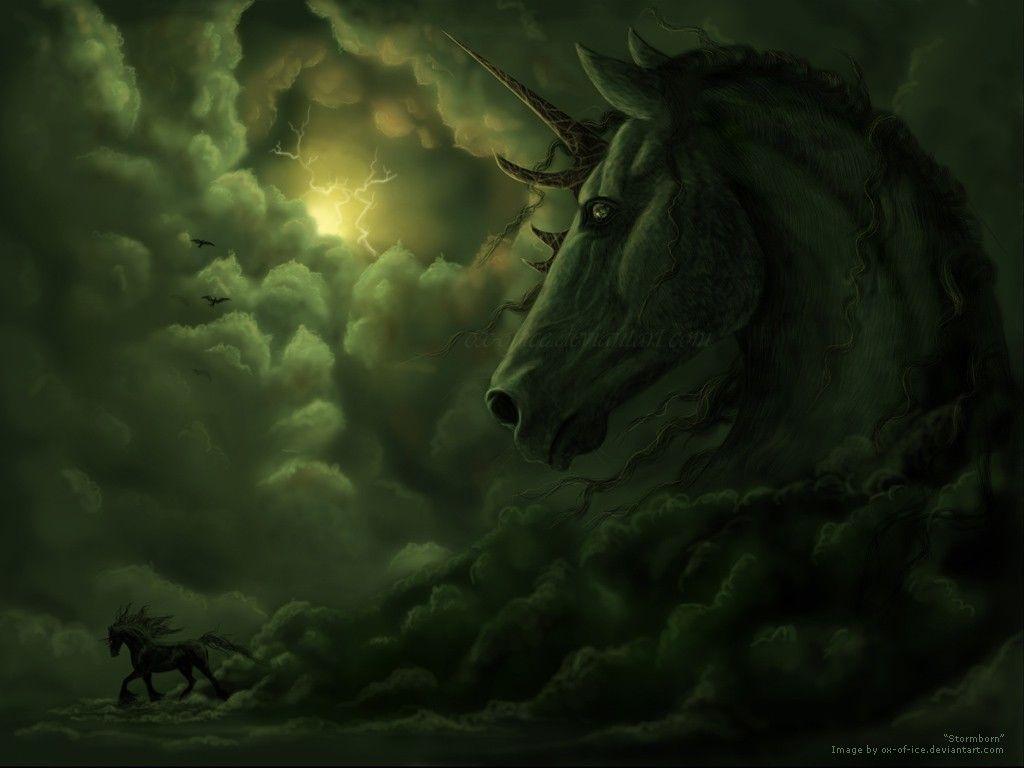 1024x768 Evil Unicorns Wallpaper