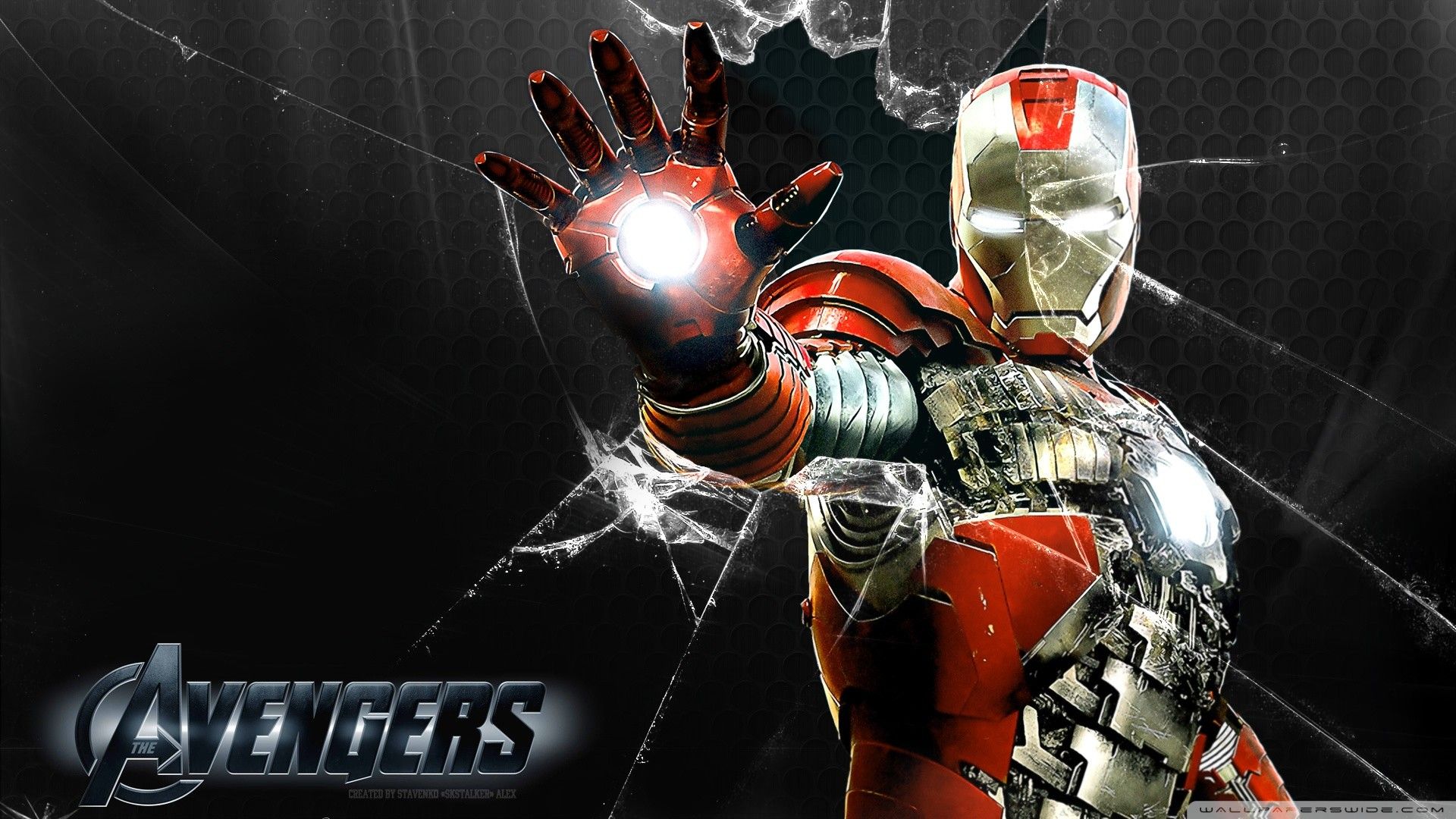 1920x1080 Iron Man Broken Screen Wallpaper