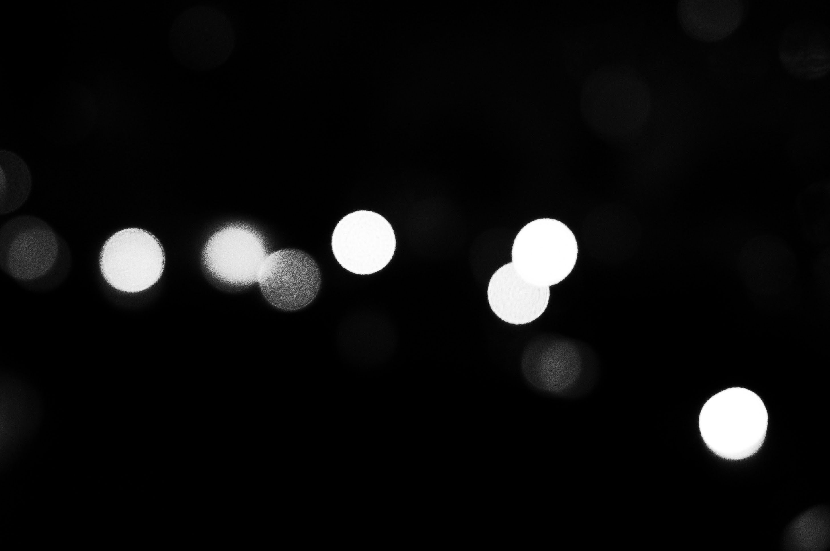 2912x1936 Wallpaper White and Black Bokeh Lights, Background Free Image